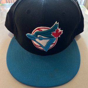 Lightly Used New Era 59 Fifty Toronto Blue Jays Fitted Cap 7 7/8